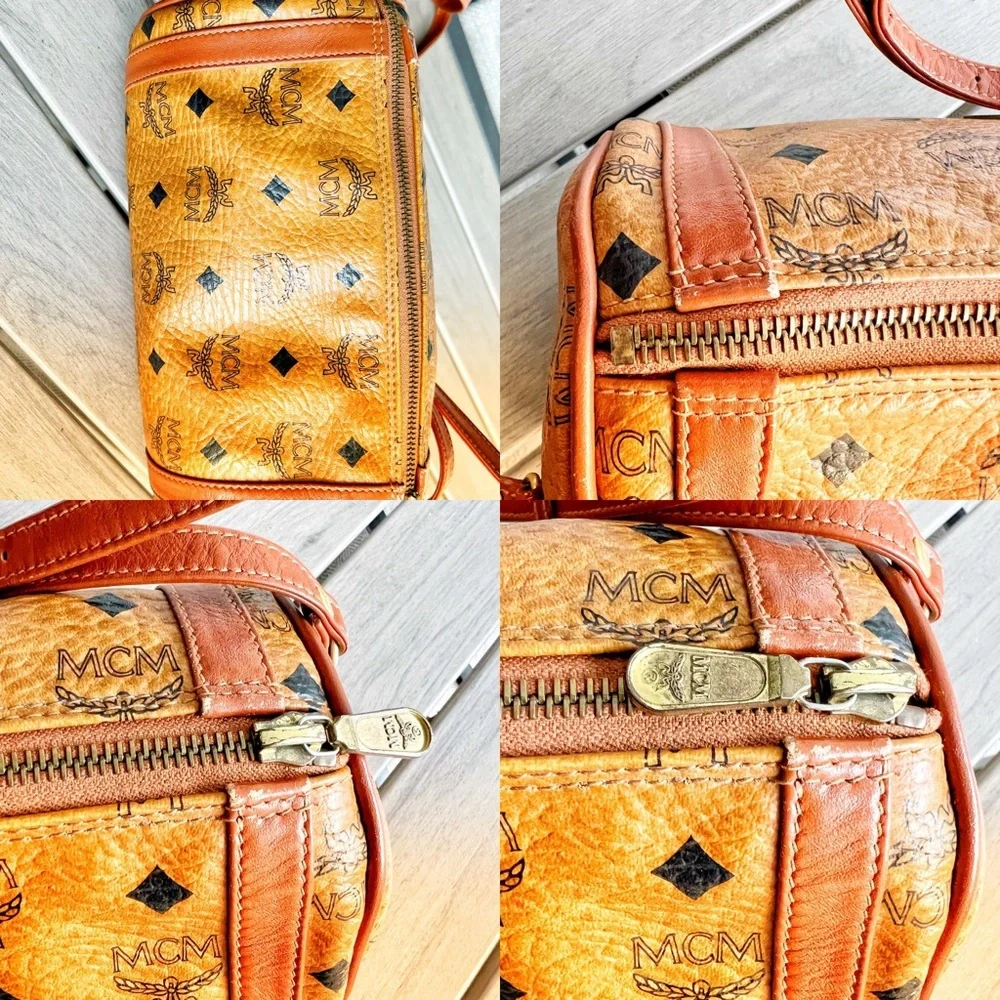MCM Visetos round barrel tootsie roll style - Picture 10 of 14